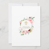 Frühlingsblumen Blühen Erster Geburtstag & Taufe Einladung (Rückseite)