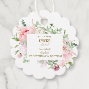 Frühlingsblumen Blühen Erster Geburtstag & Taufe Geschenkanhänger