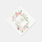 Frühlingsblumen Blühen Erster Geburtstag & Taufe Serviette (Ecke)