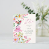 Frühlingsblumen blühen Hochzeit Save The Date (Stehend Vorderseite)