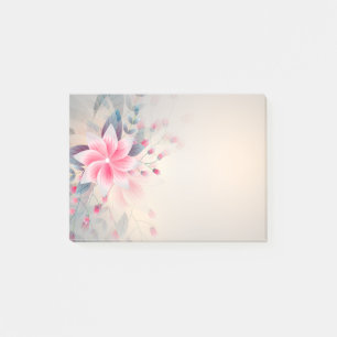 Frühlingsblumen blühen rosa Aquarell Post-it Klebezettel