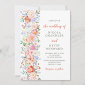 Frühlingsblumen-Blume Hochzeit Einladung (Vorderseite)