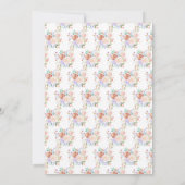 Frühlingsblumen-Blume Hochzeit Einladung (Rückseite)