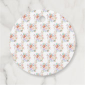 Frühlingsblumen-Blume Hochzeit Geschenkanhänger (Rückseite)