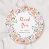 Frühlingsblumen-Blume Hochzeit Geschenkanhänger (Vorderseite)