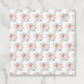 Frühlingsblumen-Blume Hochzeit Geschenkanhänger (Rückseite)