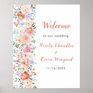 Frühlingsblumen-Blume Hochzeit Poster