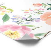 Frühlingsblumen-Blume Hochzeit Poster (Ecke)