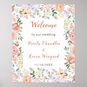 Frühlingsblumen-Blume Hochzeit Poster
