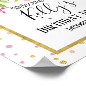 Frühlingsblumen, Blumen, Begrüßungszeichen Poster (Ecke)