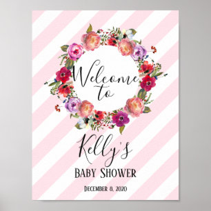 Frühlingsblumen, Blumen, Begrüßungszeichen Poster