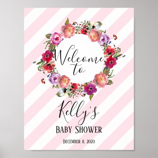 Frühlingsblumen, Blumen, Begrüßungszeichen Poster (Vorne)