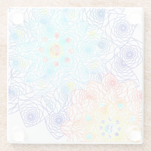 Frühlingsblumen Blumenbilder Glasuntersetzer (Rückseite)