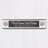 Frühlingsblumen Blumengestelle Schriftstelle Namen Türschild (Vorderseite )