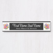 Frühlingsblumen Blumengestelle Schriftstelle Namen Türschild (Vorderseite )