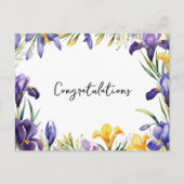Frühlingsblumen Blumenrand Herzlichen Glückwunsch Postkarte (Vorderseite)