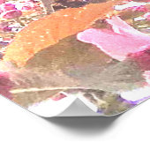 Frühlingsblumen Blütenrosa Kirschblossom Abstrakt Poster (Ecke)