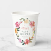 Frühlingsblumen Boho Mädchen Baby Shower Pappbecher (Vorderseite)