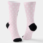 Frühlingsblumen Boston Terrier Dog (schwarz) Niedl Socken (Gewinkelt)