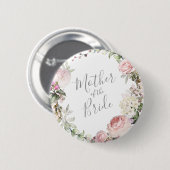 Frühlingsblumen Brautmutter-Anstecker Button (Vorne & Hinten)