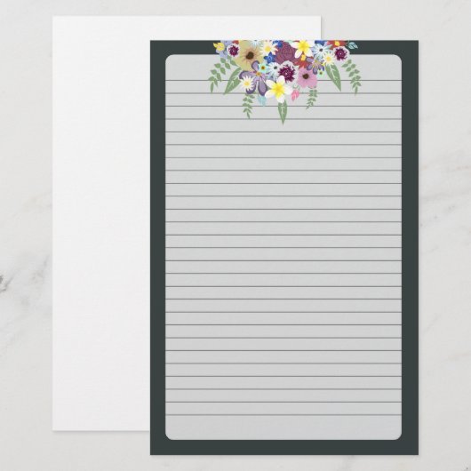 Frühlingsblumen, Briefpapier (Vorne/Hinten)