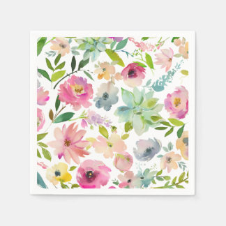 Frühlingsblumen Bunte Fröhliche Feier Mehrzweck Serviette
