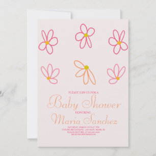 Frühlingsblumen Bunte Gänseblümchen Garten Baby Sh Einladung