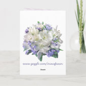 Frühlingsblumen. Crocuses and vergget-me-not-card Karte (Rückseite)