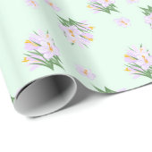 Frühlingsblumen Crocuses Geschenkpapier (Rolleneckpunkt)