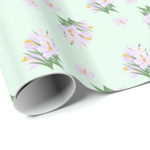 Frühlingsblumen Crocuses Geschenkpapier