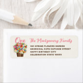 Frühlingsblumen Cupcake 1. Geburtstagsadresse Labe (Insitu)