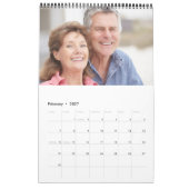 Frühlingsblumen Custom Foto Collage Gelb Kalender (Feb 2027)