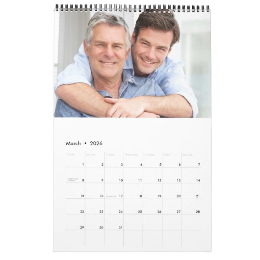Frühlingsblumen Custom Foto Collage Gelb Kalender (Mär 2026)