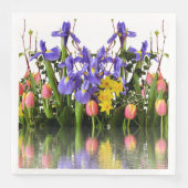 Frühlingsblumen, Daffodil, Tulip, Crocus Serviette (Vorderseite)