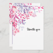 Frühlingsblumen Danke, dass Sie Karte (Vorne/Hinten)