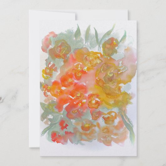 Frühlingsblumen Dankeskarte (Vorderseite)