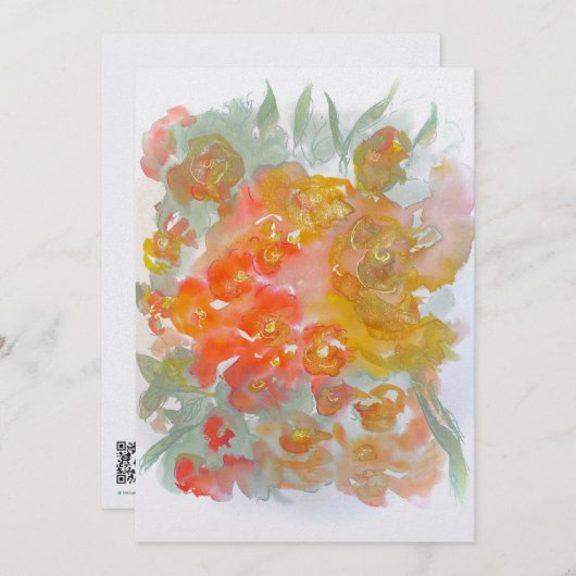 Frühlingsblumen Dankeskarte (Vorne/Hinten)