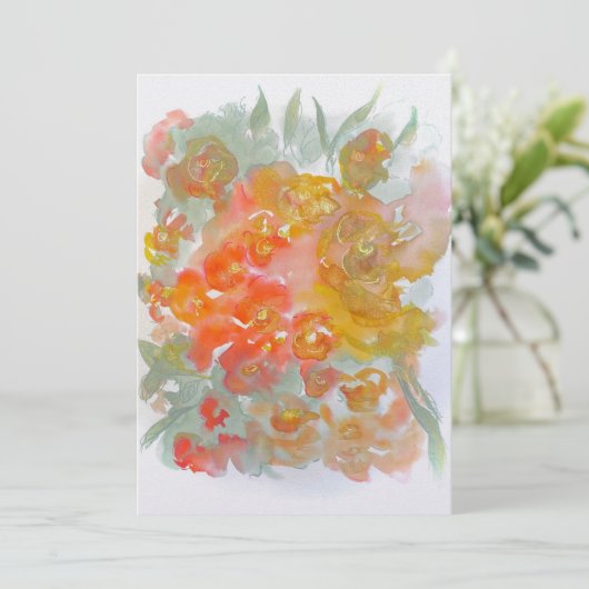 Frühlingsblumen Dankeskarte (Stehend Vorderseite)