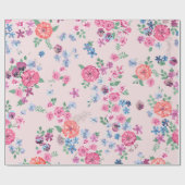Frühlingsblumen Design. Nahtlose Blumenmuster. Pl Geschenkpapier (Flach)