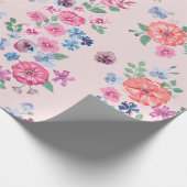 Frühlingsblumen Design. Nahtlose Blumenmuster. Pl Geschenkpapier (Ecke)
