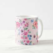 Frühlingsblumen Design. Nahtlose Blumenmuster. Pl Kaffeetasse (VorderseiteRechts)