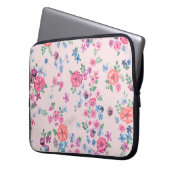 Frühlingsblumen Design. Nahtlose Blumenmuster. Pl Laptopschutzhülle (Vorderseite Links)