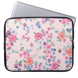 Frühlingsblumen Design. Nahtlose Blumenmuster. Pl Laptopschutzhülle