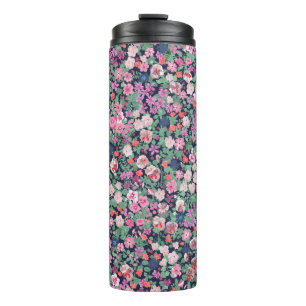 Frühlingsblumen Design. Nahtlose Blumenmuster. Pl Thermosbecher