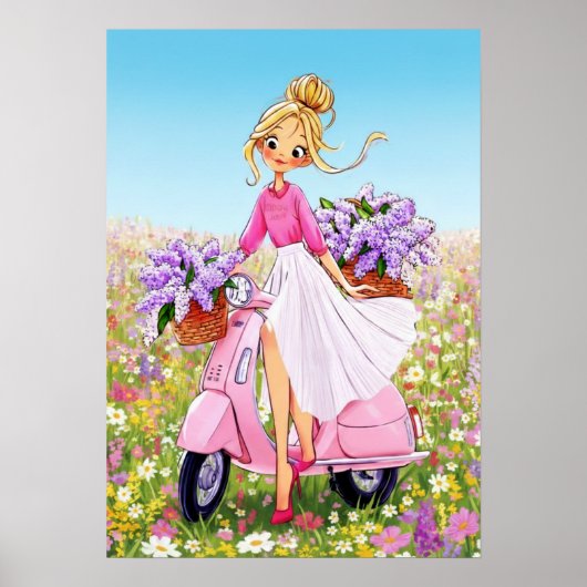 Frühlingsblumen Design Poster (Vorne)