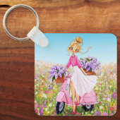 Frühlingsblumen Design Schlüsselanhänger (Vorderseite)