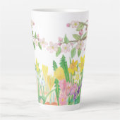 Frühlingsblumen, die Freude ausstrahlen Milchtasse (Vorderseite)
