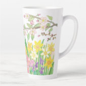 Frühlingsblumen, die Freude ausstrahlen Milchtasse (Rechts)