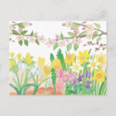 Frühlingsblumen, die Freude ausstrahlen Postkarte (Vorderseite)
