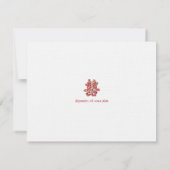 Frühlingsblumen Doppeltes Glück Chinesische Hochze RSVP Karte (Rückseite)